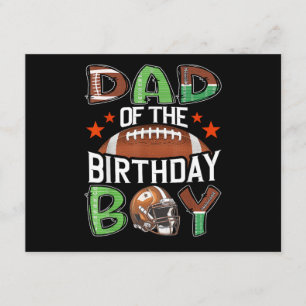 Tarjeta De Recepción Papá del niño de cumpleaños fútbol día de juego