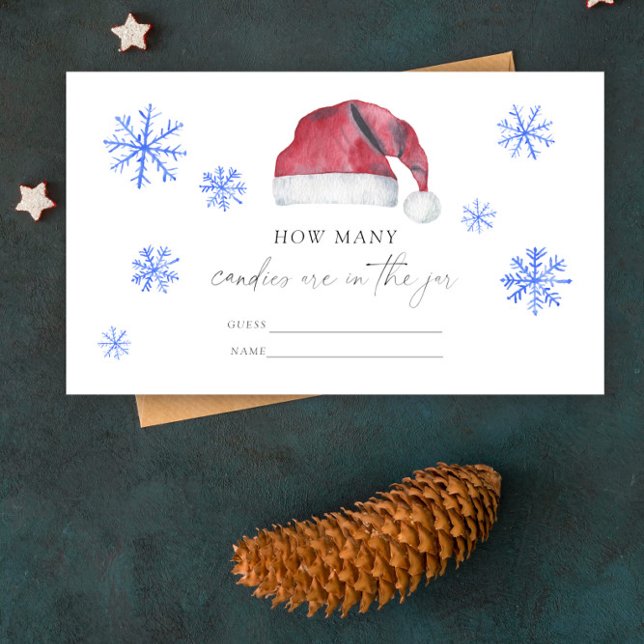 Tarjeta De Recepción Papá Noel - adivina cuántos caramelos hay en el fr (Subido por el creador)