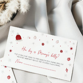 Tarjeta De Recepción Papá Noel Baby Shower ¿Qué tan grande es el Belly 