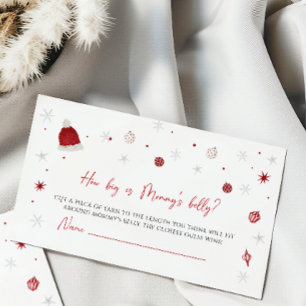 Tarjeta De Recepción Papá Noel Baby Shower ¿Qué tan grande es el Belly