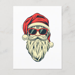Tarjeta De Recepción Papá Noel con gafas