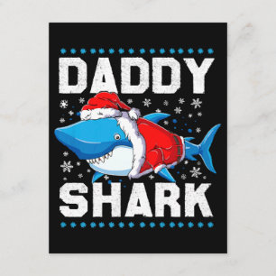 Tarjeta De Recepción Papá Tiburón Santa Día del Padre