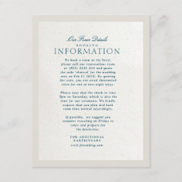 Tarjeta De Recepción Papel azul de Cotswolds hecho a mano falso detalle