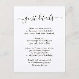 Tarjeta De Recepción Papel Kraft Moderno Elegante