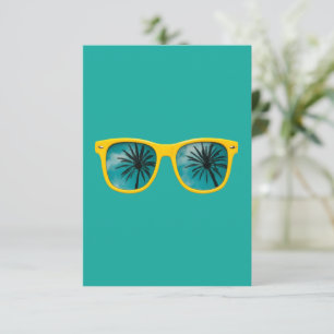 Tarjeta De Recepción Papel pintado minimalista azul verdoso Diseño fr