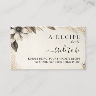 Tarjeta De Recepción Papel reciclado de papel de madera de otoño ducha