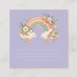 Tarjeta De Recepción Papelaria Arcoíris Pastel