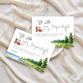 Tarjeta De Recepción Par Tee Golf Baby Shower Sport Diaper Raffle