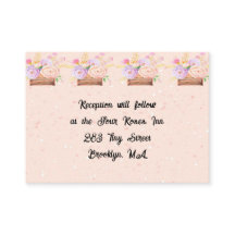 Tarjeta de recepción para Boda Rústico y Flores Pe