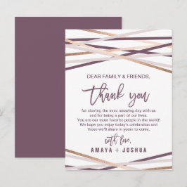 Tarjeta de recepción para Rosas Gold Streamers