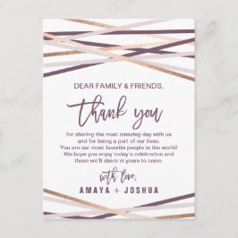 Tarjeta de recepción para Rosas Gold Streamers