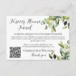 Tarjeta De Recepción Para siempre Fondo para el Hogar Código QR Elegant