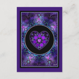 Tarjeta De Recepción Paraguas morados y corazones .7