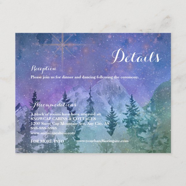 Tarjeta De Recepción Paraíso Forestal de Montaña (Anverso)