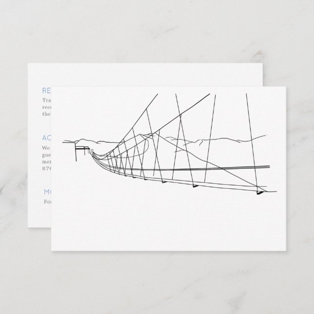 Tarjeta De Recepción Pareja cariñosa en pistas de esquí nevadas en invi (Anverso / Reverso)