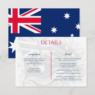 Tarjeta De Recepción Pareja de Australia
