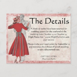 Tarjeta De Recepción Pareja de baile de aspecto vintage