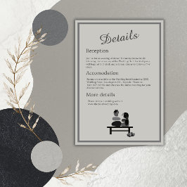 Tarjeta De Recepción Pareja Eternal Stone boda boho