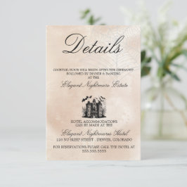 Tarjeta De Recepción Pareja Pequeña y Tenebrosa