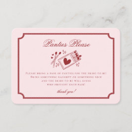 Tarjeta De Recepción Pareja Perfecta Hecha en el Cielo Por Favor Bragas