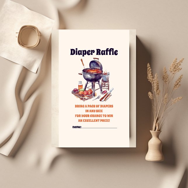 Tarjeta De Recepción Parejas de barbacoa Baby Shower BabyQ rifa de paña (Subido por el creador)