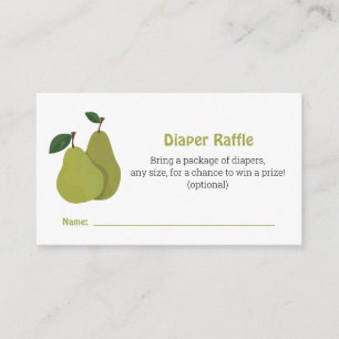 Tarjeta De Recepción Parejas de miedo ducha de bebé Diaper Raffle