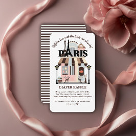 Tarjeta De Recepción Paris Eiffel en Amo Café Francés Baby Shower