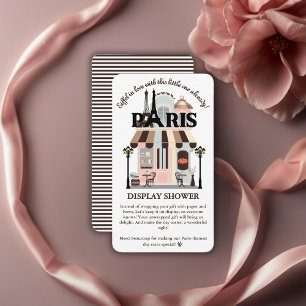 Tarjeta De Recepción Paris Eiffel enamorada Fiesta de Bebé Café Francés