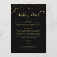 Parkles de oro y estrellas sobre detalles de Boda 