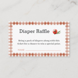 Tarjeta De Recepción Parrillada neutral Baby Shower Diaper Raffle
