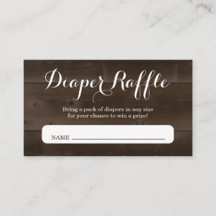 Tarjeta De Recepción Parte movible de la rifa del pañal para la