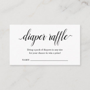 Tarjeta De Recepción Parte movible de la rifa del pañal para la