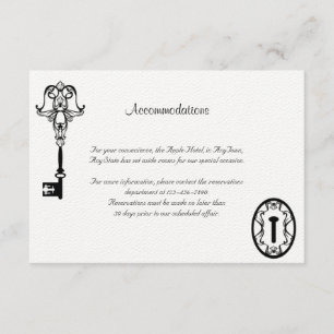 Tarjeta De Recepción Parte movible dominante blanco y negro de la boda