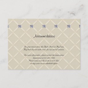 Tarjeta De Recepción Parte movible elegante acolchado marfil de la boda