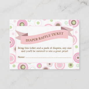 Tarjeta De Recepción Parte movible rosado del boleto de la rifa del