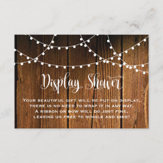 Tarjeta De Recepción Parte movible rústico de la ducha de la exhibición