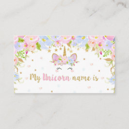 Tarjeta De Recepción Partida Unicorn Birthday My Unicorn Name Fiesta
