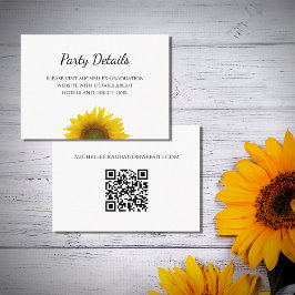 Tarjeta De Recepción Partido de Graduación Girasol Botánico