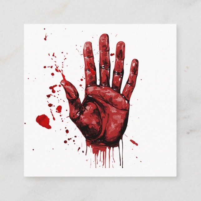 Tarjeta De Recepción Partido personalizado Halloween Invita a Pyscho (Reverso)