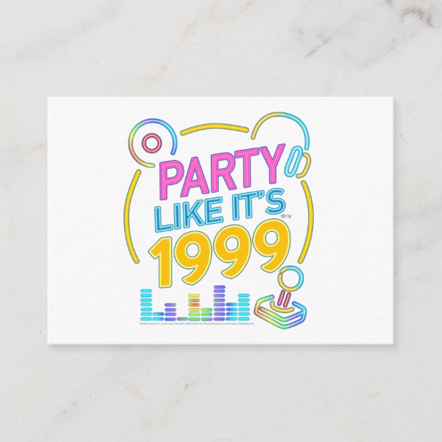 Tarjeta De Recepción Party Like It’s 1999®™ – Neon Soundtrack  (Anverso)