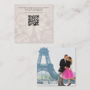 Tarjeta De Recepción Pasaporte de Boda de París QR