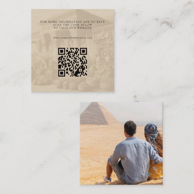 Tarjeta De Recepción Pasaporte QR de Egipto (Anverso / Reverso)