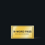 Tarjeta De Recepción Paso de N-Word<br><div class="desc">paso de n-palabras</div>