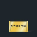 Tarjeta De Recepción Paso de N-Word<br><div class="desc">paso de n-palabras</div>