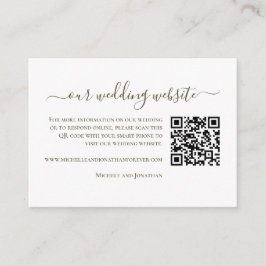 Tarjeta De Recepción Paso Robles Vineyard Winery Wedding RSVP Código QR