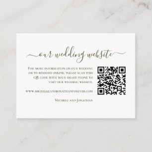 Tarjeta De Recepción Paso Robles Vineyard Winery Wedding RSVP Código QR