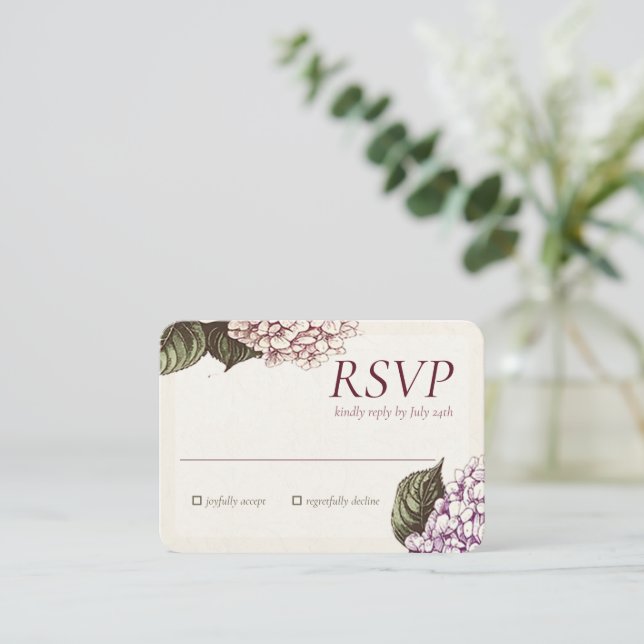 Tarjeta De Recepción PASSION | Wedding Invite RSVP (Anverso de pie)