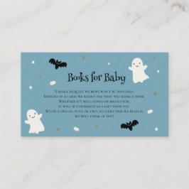 Tarjeta De Recepción Pastel Blue Halloween Books para el bebé
