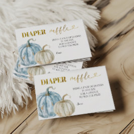 Tarjeta De Recepción Pastel Boy Calabaza Baby Shower Diaper Raffle