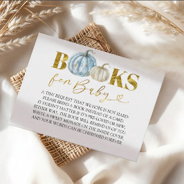 Tarjeta De Recepción Pastel Boy Calabaza Baby Shower Libros Para Bebés